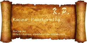 Kaczur Pasztorella névjegykártya